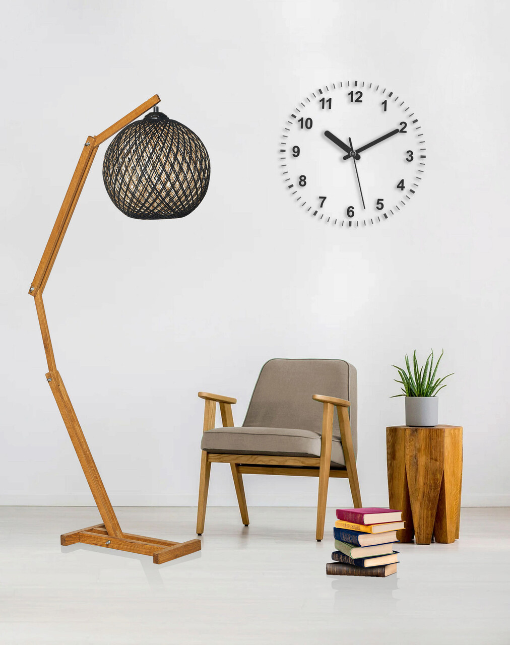 Lampa de masa, Opviq, 390FLH1769, Ecru / Maro / Negru - imagine 6